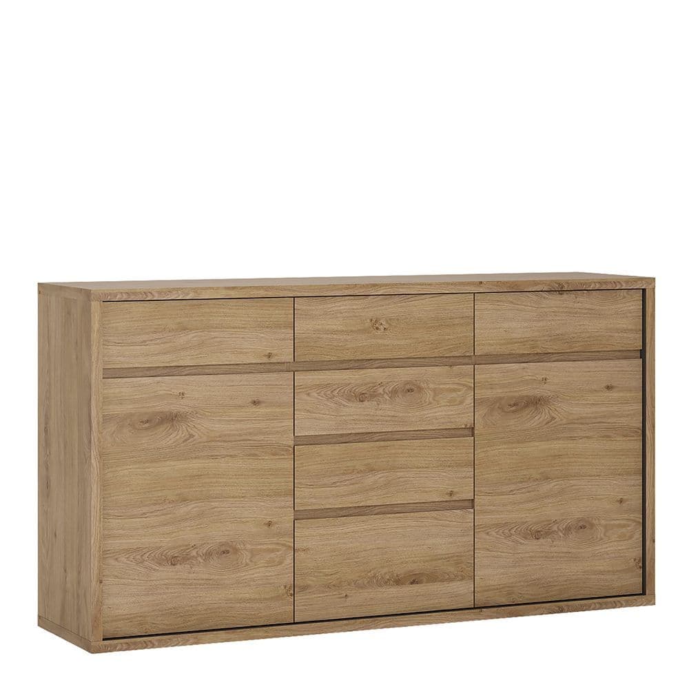 Oregon 2 door 6 drawer chest in Oregon Oak Finish